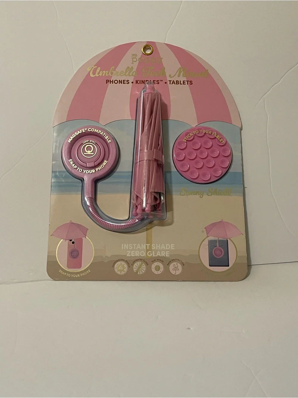 XO Poppy Pink Umbrella Tech Mount - NWT **